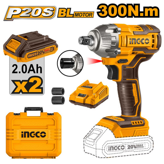 Ingco Cordless Impact Wrench 300mm CIWLI2038