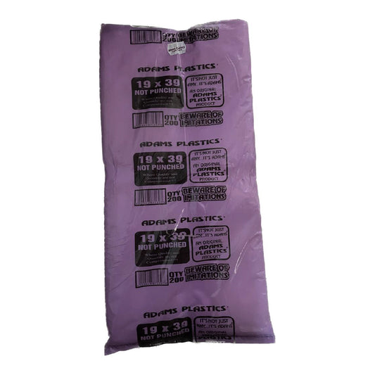 Adams Clear Butcher Bag 19 x 39 x 20 Not Punched ( 200 per pack)