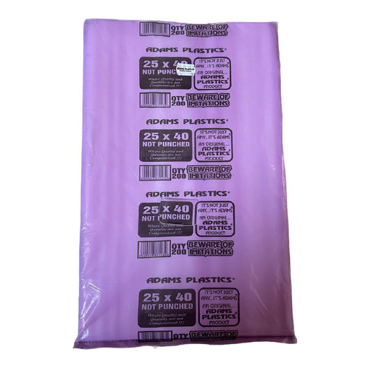 Adams Clear Butcher Bag 25 x 40 x 20 Not Punched 200 per pack