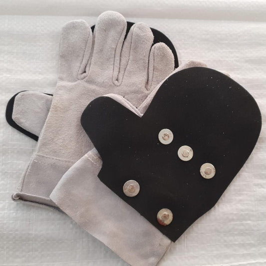 Gloves Leather Brick with Rubber