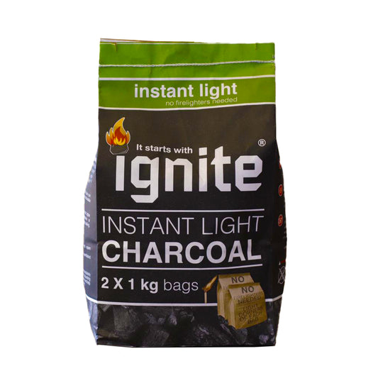 Ignite Instant Light Charcoal 2 x 1kg Green Bag