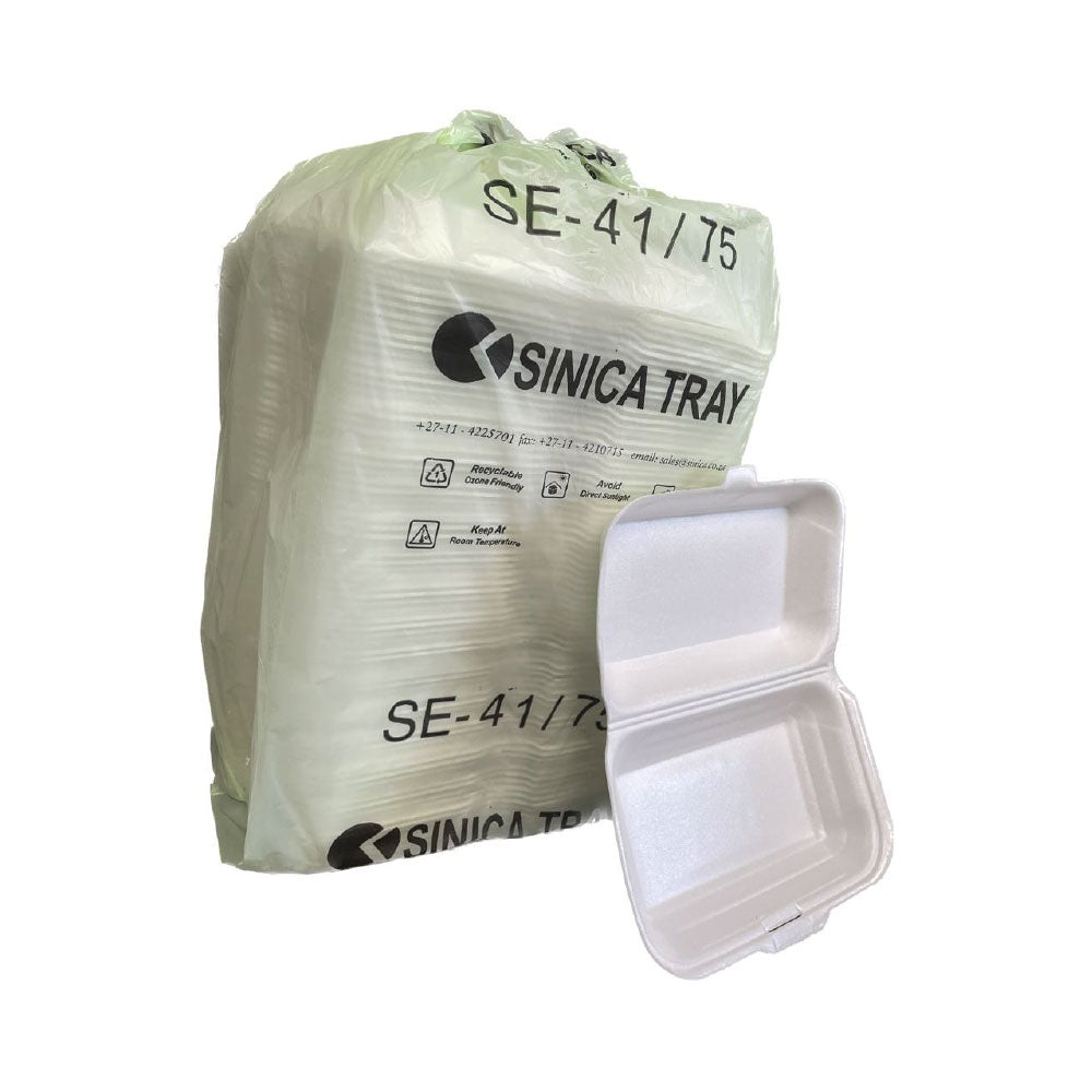 Tray 41 Sinica White (40mmx255mmx155mm) 75 per pack