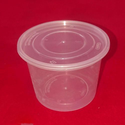 Tub Clear Round 500ml - 100 per pack (without lids)