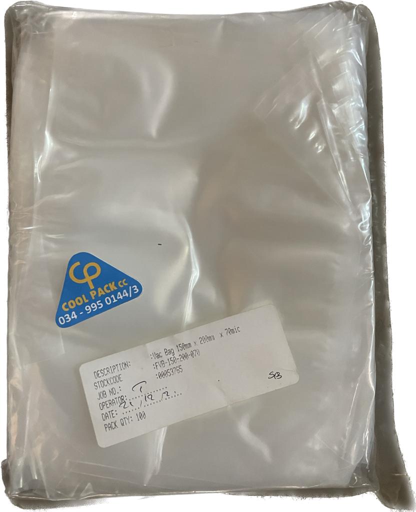 Vacuum Bags 15 x 20 x 70 Plain (100 per pack)