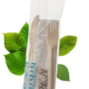 Cutlery Prepack Cornstarch Fork Knife Serviette (50 per pack)