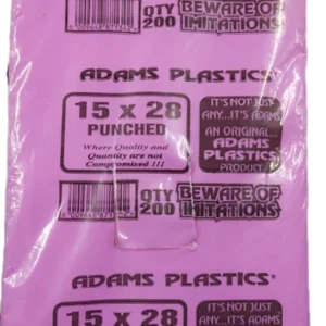 Adams Clear Butcher Bag 15 x 28 x 20 Not Punched (200 per pack 3000 per bale)