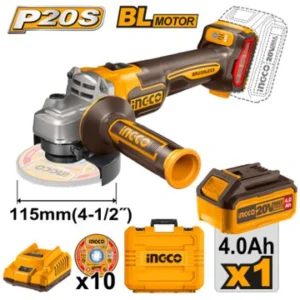 Grinder Angle 115mm Cordless + Kit Ingco