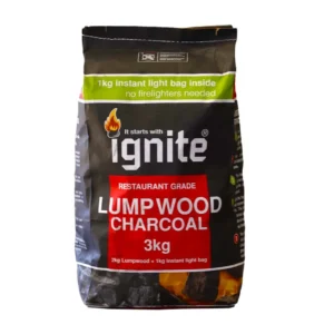 Ignite Lumpwood Charcoal 3kg (2kg Lumpwood + 1kg instant light)