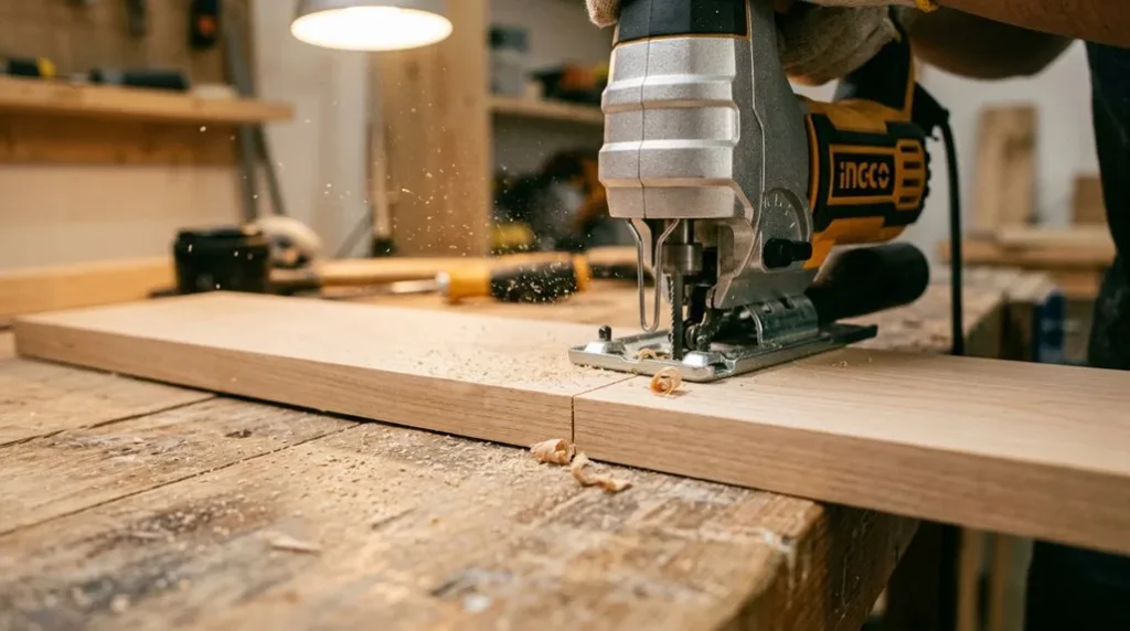 cut wood precisely with jigsaw