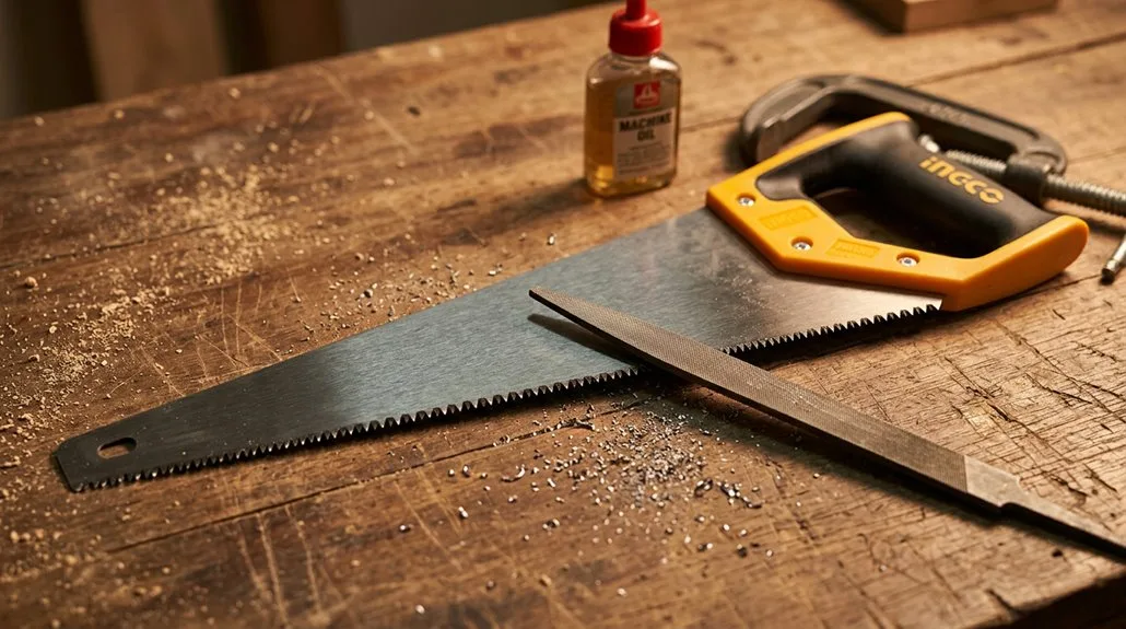 sharpening an Ingco handsaw