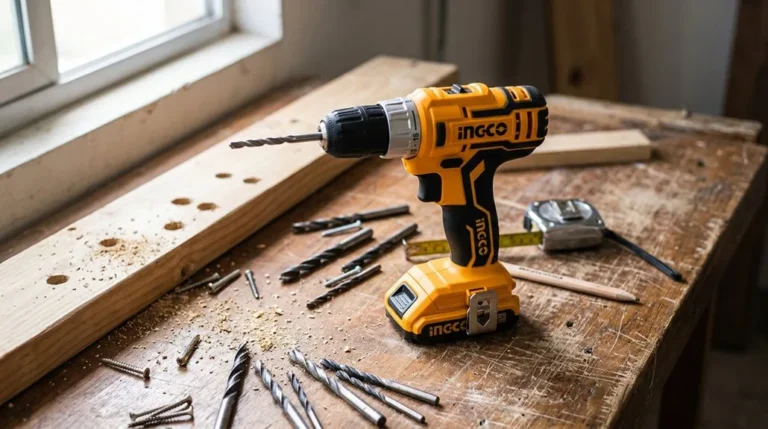 using Ingco cordless drill