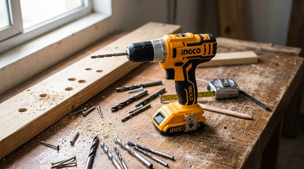 using Ingco cordless drill