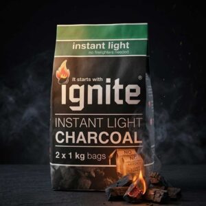 Ignite Instant Light Charcoal 2 x 1kg Green Bag
